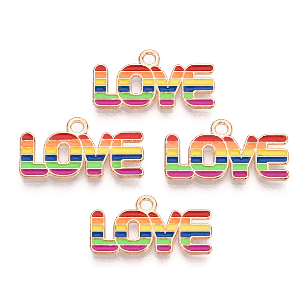 PandaHall Rainbow Color Pride Alloy Enamel Pendants, Word Love Charms, Light Gold, Colorful, 11.5x21.7x1.5mm, Hole: 2mm Alloy+Enamel Word
PandaHall Rainbow Color Pride Alloy Enamel Pendants, Word Love Charms, Light Gold, Colorful, 11.5x21.7x1.5mm, Hole: 2mm Alloy+Enamel Word