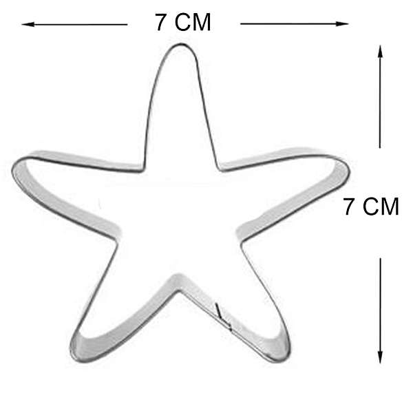 PandaHall 304 Stainless Steel Cookie Cutters, Cookies Moulds, DIY Biscuit Baking Tool, Starfish/Sea Stars, Stainless Steel Color, 70x70mm...
PandaHall 304 Stainless Steel Cookie Cutters, Cookies Moulds, DIY Biscuit Baking Tool, Starfish/Sea Stars, Stainless Steel Color, 70x70mm...