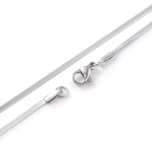 PandaHall 304 Stainless Steel Snake Chains Necklaces, with Lobster Clasps, Stainless Steel Color, 17.7 inch(45cm), 2mm 304 Stainless Steel
PandaHall 304 Stainless Steel Snake Chains Necklaces, with Lobster Clasps, Stainless Steel Color, 17.7 inch(45cm), 2mm 304 Stainless Steel