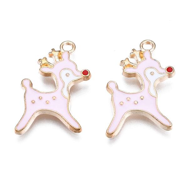 PandaHall Alloy Enamel Pendants, Deer, Light Gold, Pink, 21x14x3mm, Hole: 1.6mm Alloy+Enamel Deer Pink
PandaHall Alloy Enamel Pendants, Deer, Light Gold, Pink, 21x14x3mm, Hole: 1.6mm Alloy+Enamel Deer Pink
