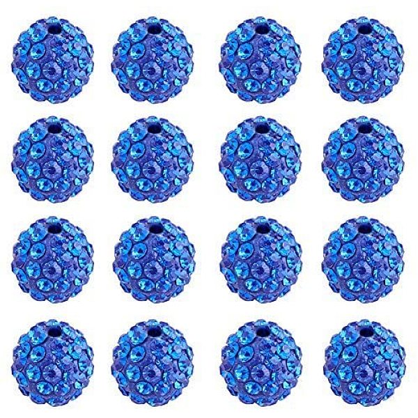 PandaHall 10mm Disco Ball Clay Beads Sapphire Pave Rhinestones Spacer Round Beads, about 100pcs/box Polymer Clay+Glass Rhinestone Round Blue
PandaHall 10mm Disco Ball Clay Beads Sapphire Pave Rhinestones Spacer Round Beads, about 100pcs/box Polymer Clay+Glass Rhinestone Round Blue