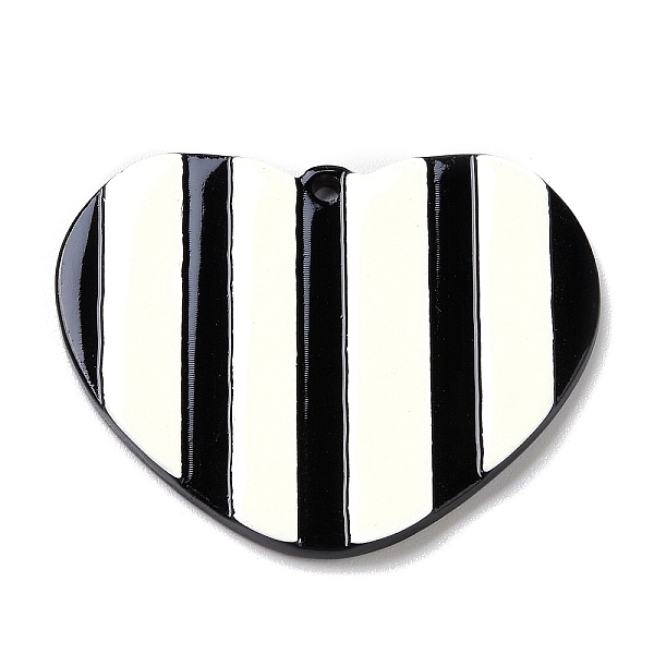 PandaHall Printed Acrylic Pendants, Heart with Stripe Pattern, Black, 28x35x3mm, Hole: 1.6mm Acrylic Stripe Black
PandaHall Printed Acrylic Pendants, Heart with Stripe Pattern, Black, 28x35x3mm, Hole: 1.6mm Acrylic Stripe Black