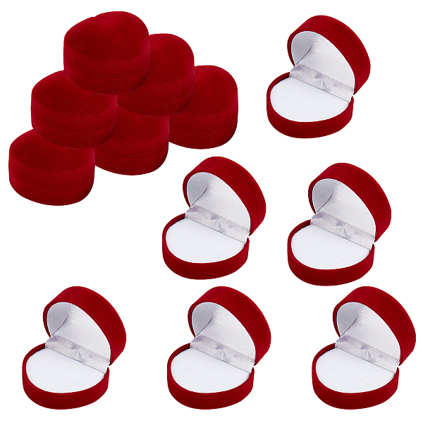 PandaHall Heart Shape Velvet Ring Boxes, Valentine's Day Wedding Engagement Jewelry Gift Boxes, Red, 4.5x4.3x3.5cm Velvet Heart Red
PandaHall Heart Shape Velvet Ring Boxes, Valentine's Day Wedding Engagement Jewelry Gift Boxes, Red, 4.5x4.3x3.5cm Velvet Heart Red