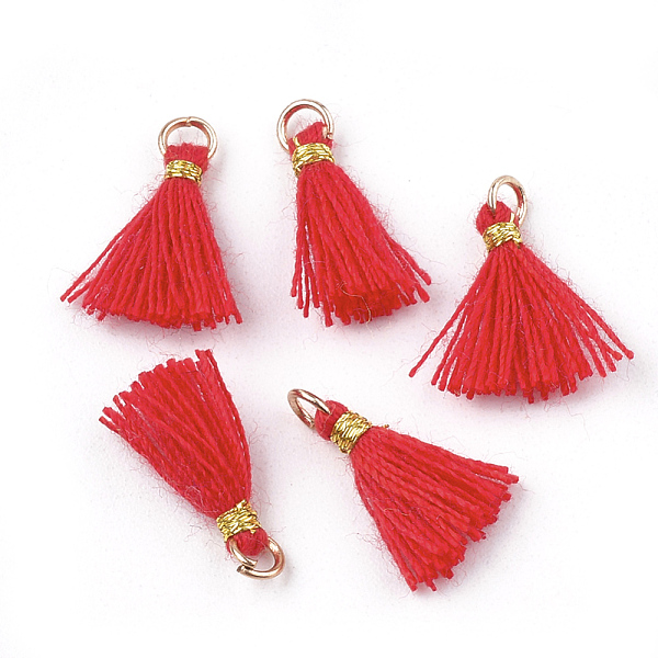 PandaHall Polycotton(Polyester Cotton) Tassel Pendant Decorations, Mini Tassel, with Iron Findings and Metallic Cord, Light Gold, Red...
PandaHall Polycotton(Polyester Cotton) Tassel Pendant Decorations, Mini Tassel, with Iron Findings and Metallic Cord, Light Gold, Red...
