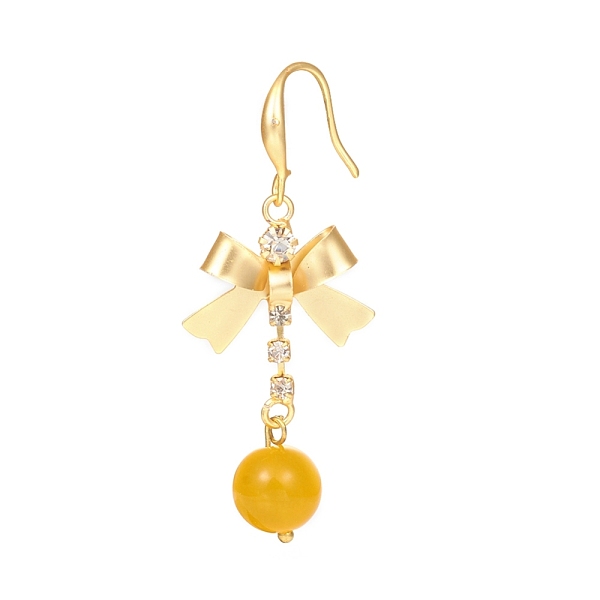 PandaHall Natural Agate Dangle Earring, with Clear Cubic Zirconia and Brass Findings, Bowknot, Golden, 54mm, Pin: 1mm Natural Agate Yellow
PandaHall Natural Agate Dangle Earring, with Clear Cubic Zirconia and Brass Findings, Bowknot, Golden, 54mm, Pin: 1mm Natural Agate Yellow
