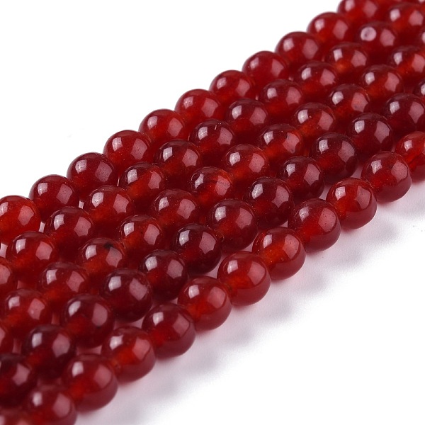PandaHall Natural White Jade Beads, Round, Dyed, FireBrick, 6mm, Hole: 1mm, about 58~61pcs/strand, 37.5~38.5cm White Jade Round Red
PandaHall Natural White Jade Beads, Round, Dyed, FireBrick, 6mm, Hole: 1mm, about 58~61pcs/strand, 37.5~38.5cm White Jade Round Red