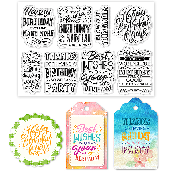 PandaHall GLOBLELAND Happy Birthday Blessing Words Clear Stamps for DIY Scrapbooking Greeting Words Silicone Clear Stamp Seals for Cards...
PandaHall GLOBLELAND Happy Birthday Blessing Words Clear Stamps for DIY Scrapbooking Greeting Words Silicone Clear Stamp Seals for Cards...