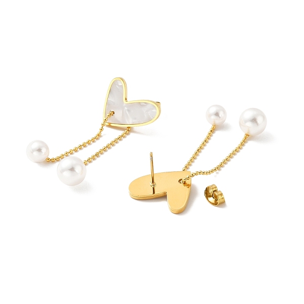 PandaHall Shell Heart with Acrylic Pearl Dangle Stud Earrings, Ion Plating(IP) 304 Stainless Steel Jewelry for Women, Golden, 48mm, Pin...
PandaHall Shell Heart with Acrylic Pearl Dangle Stud Earrings, Ion Plating(IP) 304 Stainless Steel Jewelry for Women, Golden, 48mm, Pin...