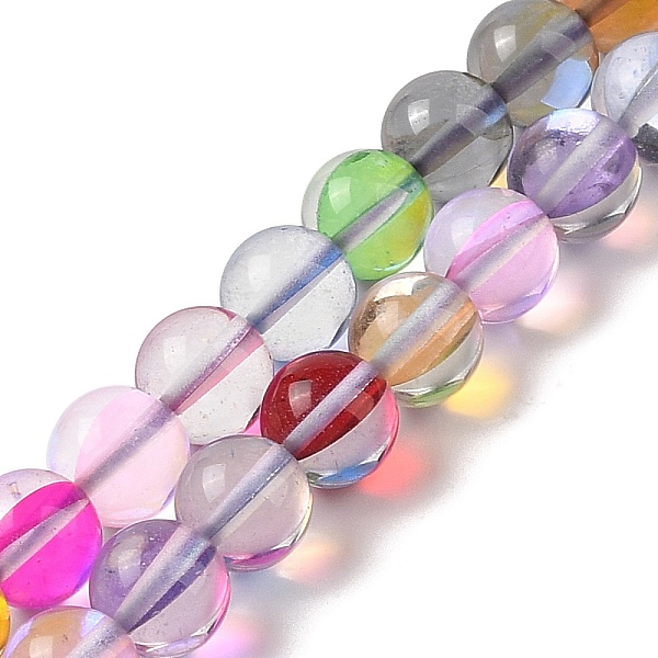 PandaHall Electroplated Synthetic Moonstone Beads Strands, Dyed, Holographic Beads, Half AB Color Plated, Round, Mixed Color, 8.5mm, Hole..., Multicolor
PandaHall Electroplated Synthetic Moonstone Beads Strands, Dyed, Holographic Beads, Half AB Color Plated, Round, Mixed Color, 8.5mm, Hole..., Multicolor