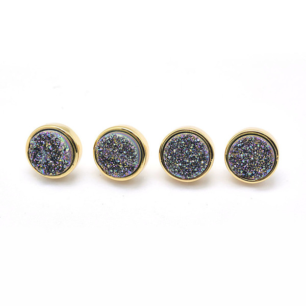 PandaHall Electroplate Natural Druzy Quartz Crystal Stud Earrings, with Brass Findings, Lead Free & Cadmium Free, Long-Lasting Plated, Flat...
PandaHall Electroplate Natural Druzy Quartz Crystal Stud Earrings, with Brass Findings, Lead Free & Cadmium Free, Long-Lasting Plated, Flat...