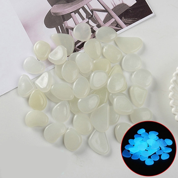 PandaHall Resin Luminous Glow in the Dark Pebbles Stone, Vase Fillers, Nuggest, White, 20~30mm Resin Nuggets White
PandaHall Resin Luminous Glow in the Dark Pebbles Stone, Vase Fillers, Nuggest, White, 20~30mm Resin Nuggets White