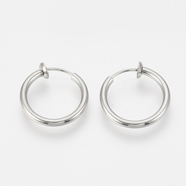 PandaHall 201 Stainless Steel Retractable Clip-on Hoop Earrings, For Non-pierced Ears, with 304 Stainless Steel Pins and Spring Findings...
PandaHall 201 Stainless Steel Retractable Clip-on Hoop Earrings, For Non-pierced Ears, with 304 Stainless Steel Pins and Spring Findings...