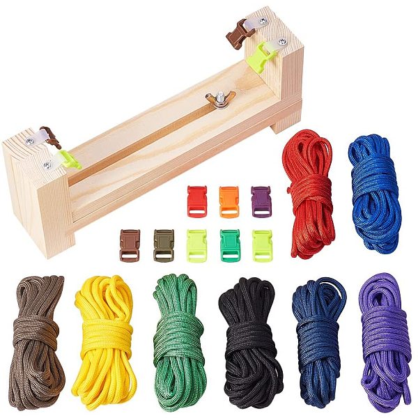 PandaHall Jig Bracelet Maker with Parachute Cord, Wristband Maker - Pack of 8 Parachute Cords and Pack of 8 Buckles - Paracord Braiding..., Multicolor
PandaHall Jig Bracelet Maker with Parachute Cord, Wristband Maker - Pack of 8 Parachute Cords and Pack of 8 Buckles - Paracord Braiding..., Multicolor