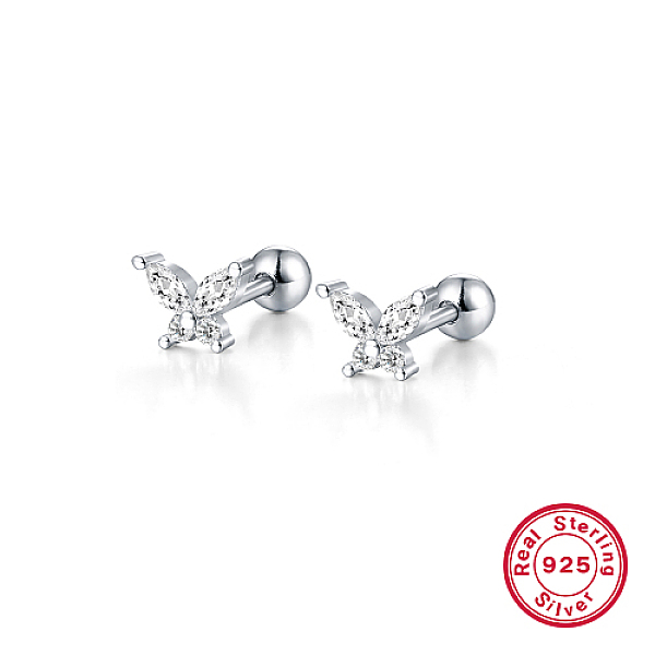 PandaHall Rhodium Plated 925 Sterling Silver Micro Pave Cubic Zirconia Stud Earrings, Butterfly, Platinum, 11mm Sterling Silver Butterfly..., Clear
PandaHall Rhodium Plated 925 Sterling Silver Micro Pave Cubic Zirconia Stud Earrings, Butterfly, Platinum, 11mm Sterling Silver Butterfly..., Clear