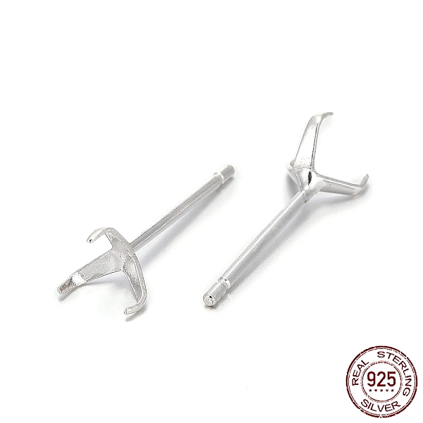 PandaHall 925 Sterling Silver Earrings Settings, Silver, Tray: 4mm, 14x5mm, Pin: 0.6mm Sterling Silver Silver
PandaHall 925 Sterling Silver Earrings Settings, Silver, Tray: 4mm, 14x5mm, Pin: 0.6mm Sterling Silver Silver