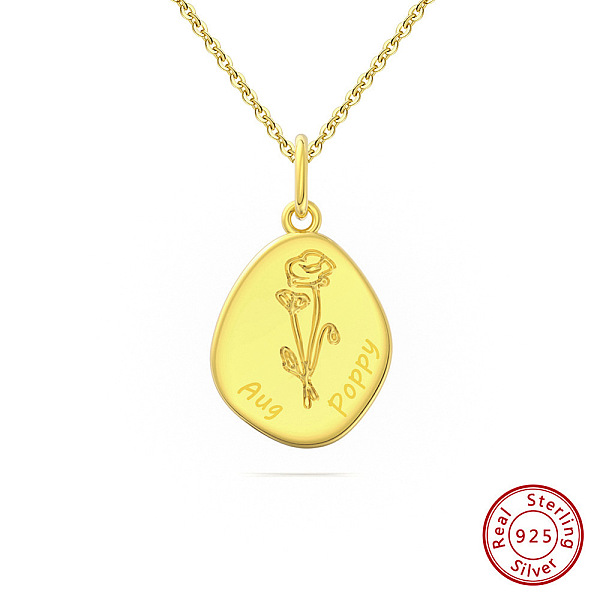 PandaHall Birth Flower Style 925 Sterling Silver Pendant Necklaces, Real 14K Gold Plated, 17.91 inch(45.5cm) Sterling Silver Flower
PandaHall Birth Flower Style 925 Sterling Silver Pendant Necklaces, Real 14K Gold Plated, 17.91 inch(45.5cm) Sterling Silver Flower