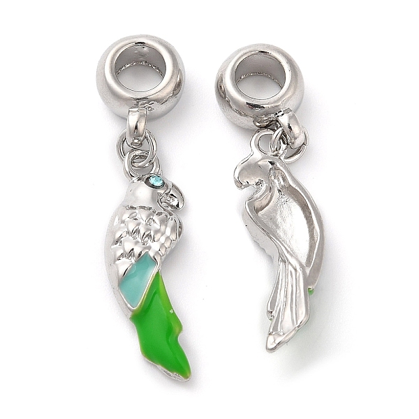 PandaHall Rack Plating Alloy Colorful Enamel European Dangle Charms, with Aquamarine Rhinestone, Large Hole Charm, Parrot, Platinum, 34.5mm..., Cyan
PandaHall Rack Plating Alloy Colorful Enamel European Dangle Charms, with Aquamarine Rhinestone, Large Hole Charm, Parrot, Platinum, 34.5mm..., Cyan