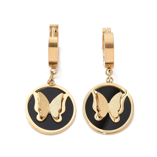 PandaHall Black Resin Butterfly Dangle Hoop Earrings with, Ion Plating(IP) 304 Stainless Steel Jewelry for Women, Golden, 34mm, Pin: 1mm...
PandaHall Black Resin Butterfly Dangle Hoop Earrings with, Ion Plating(IP) 304 Stainless Steel Jewelry for Women, Golden, 34mm, Pin: 1mm...