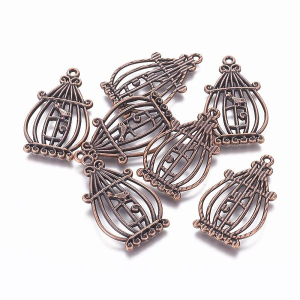 PandaHall Tibetan Style Alloy Pendants, Birdcage, Red Copper, 34x20.5x2mm, Hole: 2mm Alloy Others
PandaHall Tibetan Style Alloy Pendants, Birdcage, Red Copper, 34x20.5x2mm, Hole: 2mm Alloy Others