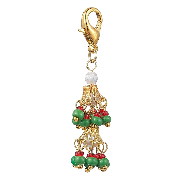 PandaHall Glass Seed Bead Pendant Decorations, with Iron Bead Caps, Glass Pearl Bead and Zinc Alloy Lobster Claw Clasps, Golden, 55mm Glass...
PandaHall Glass Seed Bead Pendant Decorations, with Iron Bead Caps, Glass Pearl Bead and Zinc Alloy Lobster Claw Clasps, Golden, 55mm Glass...