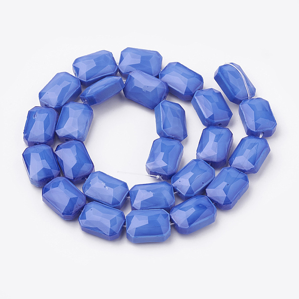 PandaHall Opaque Solid Color Glass Beads Strands, Faceted, Rectangle Octagon, Royal Blue, 14x10x7mm, Hole: 1mm, about 25pcs/strand, 113.97...
PandaHall Opaque Solid Color Glass Beads Strands, Faceted, Rectangle Octagon, Royal Blue, 14x10x7mm, Hole: 1mm, about 25pcs/strand, 113.97...