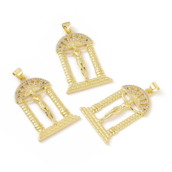 PandaHall Rack Plating Brass Micro Pave Clear Cubic Zirconia Pendants, Long-Lasting Plated, Cadmium Free & Lead Free, Arch with Jesus, Real...
PandaHall Rack Plating Brass Micro Pave Clear Cubic Zirconia Pendants, Long-Lasting Plated, Cadmium Free & Lead Free, Arch with Jesus, Real...