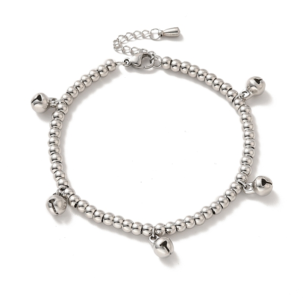 PandaHall 304 Stainless Steel Bell Charm Bracelet with 201 Stainless Steel Round Beads for Women, Stainless Steel Color, 8-5/8 inch(22cm)...
PandaHall 304 Stainless Steel Bell Charm Bracelet with 201 Stainless Steel Round Beads for Women, Stainless Steel Color, 8-5/8 inch(22cm)...