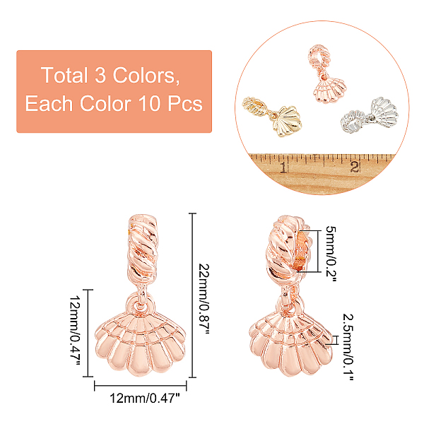 PandaHall SUPERFINDINGS 30Pcs 3 Colors Rack Plating Alloy European Dangle Charms, Large Hole Pendants, Cadmium Free & Nickel Free & Lead...
PandaHall SUPERFINDINGS 30Pcs 3 Colors Rack Plating Alloy European Dangle Charms, Large Hole Pendants, Cadmium Free & Nickel Free & Lead...