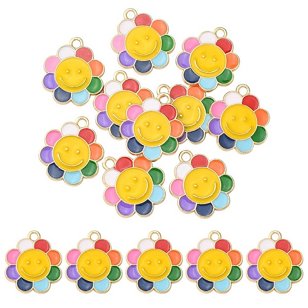 PandaHall Alloy Enamel Pendants, Flower with Smiling Face, Light Gold, 18.5x16x1.5mm, Hole: 1.6mm Alloy+Enamel Flower
PandaHall Alloy Enamel Pendants, Flower with Smiling Face, Light Gold, 18.5x16x1.5mm, Hole: 1.6mm Alloy+Enamel Flower