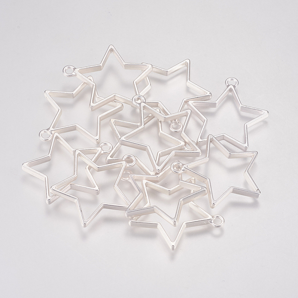 PandaHall Rack Plating Alloy Star Open Back Bezel Pendants, For DIY UV Resin, Epoxy Resin, Pressed Flower Jewelry, Hollow, Cadmium Free &...
PandaHall Rack Plating Alloy Star Open Back Bezel Pendants, For DIY UV Resin, Epoxy Resin, Pressed Flower Jewelry, Hollow, Cadmium Free &...