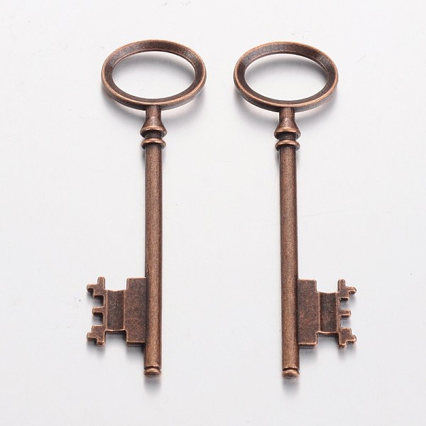 PandaHall Tibetan Style Alloy Skeleton Key Large Pendants, Lead Free & Cadmium Free, Red Copper, 80x23x3mm, Hole: 12x18mm Alloy Key
PandaHall Tibetan Style Alloy Skeleton Key Large Pendants, Lead Free & Cadmium Free, Red Copper, 80x23x3mm, Hole: 12x18mm Alloy Key