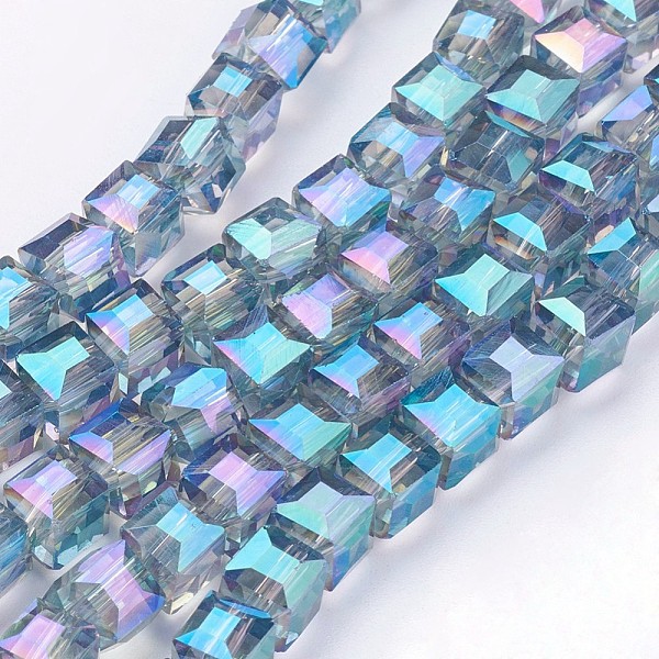 PandaHall Electroplate Glass Bead Strands, Faceted, Cube, Medium Aquamarine, 6x6x6mm, Hole: 1mm, about 100pcs/strand, 21.6 inch Glass Cube..., Green
PandaHall Electroplate Glass Bead Strands, Faceted, Cube, Medium Aquamarine, 6x6x6mm, Hole: 1mm, about 100pcs/strand, 21.6 inch Glass Cube..., Green