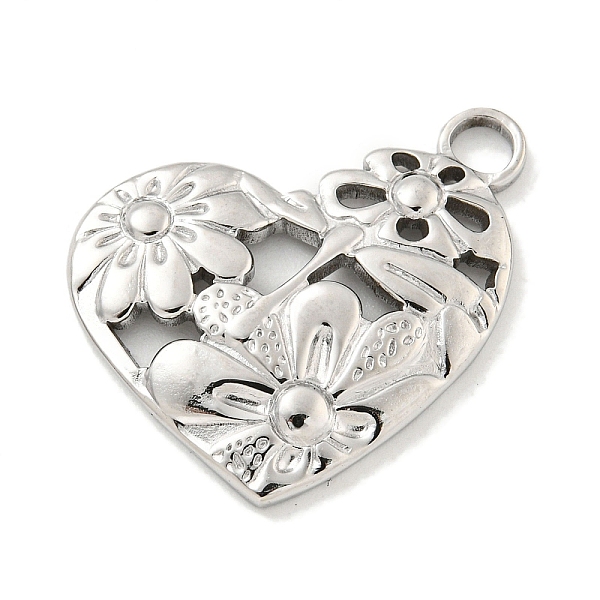 PandaHall 304 Stainless Steel Pendants, Heart with Flower Charms, Stainless Steel Color, 24x25.5x2.8mm, Hole: 3.2mm 304 Stainless Steel...
PandaHall 304 Stainless Steel Pendants, Heart with Flower Charms, Stainless Steel Color, 24x25.5x2.8mm, Hole: 3.2mm 304 Stainless Steel...