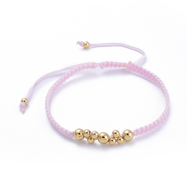 PandaHall Adjustable Nylon Thread Braided Bead Bracelets, with Brass Round Beads, Pink, Inner Diameter: 2-1/8 inch~3-1/2 inch(5.4~9cm) Nylon...
PandaHall Adjustable Nylon Thread Braided Bead Bracelets, with Brass Round Beads, Pink, Inner Diameter: 2-1/8 inch~3-1/2 inch(5.4~9cm) Nylon...