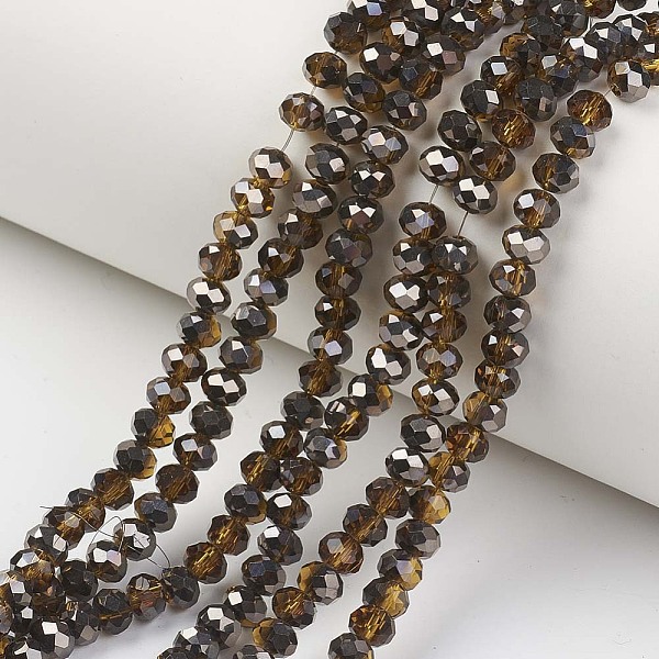 PandaHall Electroplate Transparent Glass Beads Strands, Half Black Plated, Faceted, Rondelle, Saddle Brown, 3.5x3mm, Hole: 0.4mm, about...
PandaHall Electroplate Transparent Glass Beads Strands, Half Black Plated, Faceted, Rondelle, Saddle Brown, 3.5x3mm, Hole: 0.4mm, about...