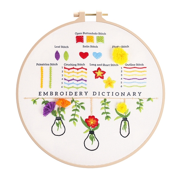 PandaHall DIY Embroidery Kit, including Embroidery Needles & Thread, Linen Cloth, Flower, 290x290mm Linen Flower
PandaHall DIY Embroidery Kit, including Embroidery Needles & Thread, Linen Cloth, Flower, 290x290mm Linen Flower