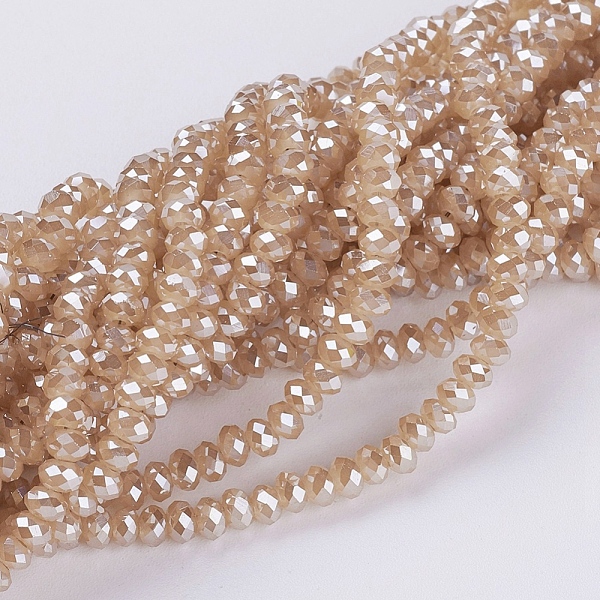 PandaHall Electroplate Glass Beads Strands, Pearl Luster Plated, Faceted, Rondelle, Khaki, 3~3.5x2~2.5mm, Hole: 0.8mm, about..., Yellow
PandaHall Electroplate Glass Beads Strands, Pearl Luster Plated, Faceted, Rondelle, Khaki, 3~3.5x2~2.5mm, Hole: 0.8mm, about..., Yellow