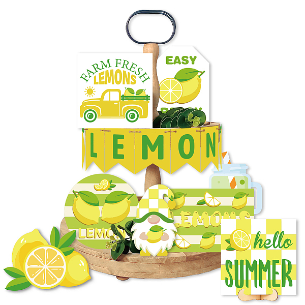 PandaHall Saint Patrick's Day Wooden Tiered Tray Decor Set, Table Wood Sign Rustic Farmhouse Home Decoration, Lemon, 60~120x45~100x2.5mm...
PandaHall Saint Patrick's Day Wooden Tiered Tray Decor Set, Table Wood Sign Rustic Farmhouse Home Decoration, Lemon, 60~120x45~100x2.5mm...
