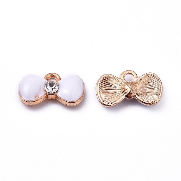 PandaHall Alloy Enamel Pendants, with Crystal Rhinestone, Bowknot, Light Gold, White, 9x14.5x3.5mm, Hole: 1.5mm Alloy Rhinestone+Enamel...
PandaHall Alloy Enamel Pendants, with Crystal Rhinestone, Bowknot, Light Gold, White, 9x14.5x3.5mm, Hole: 1.5mm Alloy Rhinestone+Enamel...