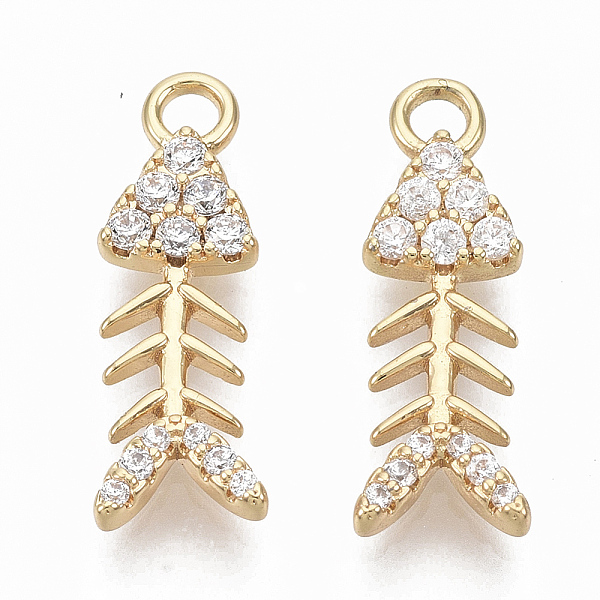 PandaHall Brass Micro Pave Clear Cubic Zirconia Pendants, Nickel Free, Fishbone, Real 18K Gold Plated, 18.5x6x2mm, Hole: 1.8mm Brass+Cubic...
PandaHall Brass Micro Pave Clear Cubic Zirconia Pendants, Nickel Free, Fishbone, Real 18K Gold Plated, 18.5x6x2mm, Hole: 1.8mm Brass+Cubic...