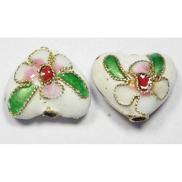 PandaHall Handmade Cloisonne Beads, Heart, White, 12mm, Hole:2mm Brass Heart White
PandaHall Handmade Cloisonne Beads, Heart, White, 12mm, Hole:2mm Brass Heart White