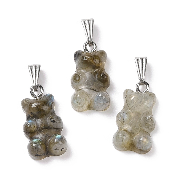 PandaHall Natural Labradorite Pendants, with Stainless Steel Color Tone 201 Stainless Steel Findings, Bear, 27.5mm, Hole: 2.5x7.5mm, Bear...
PandaHall Natural Labradorite Pendants, with Stainless Steel Color Tone 201 Stainless Steel Findings, Bear, 27.5mm, Hole: 2.5x7.5mm, Bear...