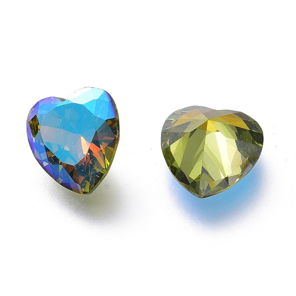 PandaHall Cubic Zirconia Pointed Back Cabochons, Faceted Heart, Peridot SI, 8x8x4.5mm Cubic Zirconia Heart Green
PandaHall Cubic Zirconia Pointed Back Cabochons, Faceted Heart, Peridot SI, 8x8x4.5mm Cubic Zirconia Heart Green