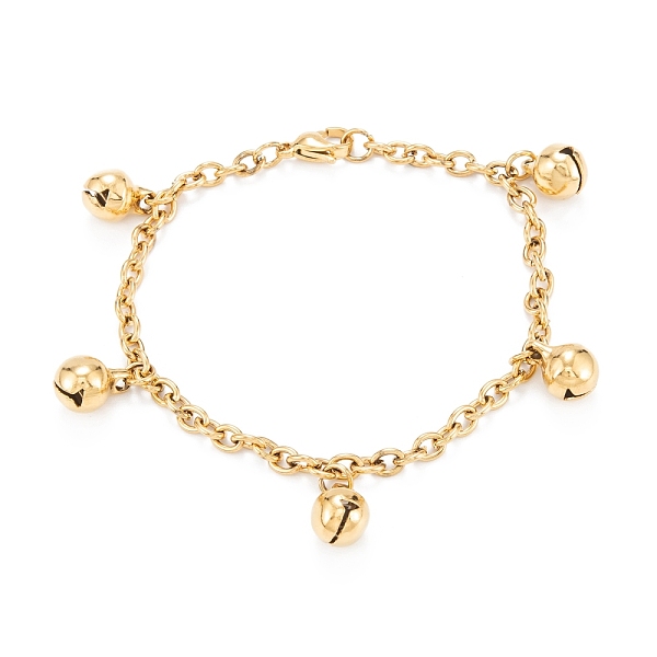 PandaHall Vacuum Plating 304 Stainless Steel Charm Bracelets, Bells, Golden, 7-1/4 inch(18.5cm) 304 Stainless Steel
PandaHall Vacuum Plating 304 Stainless Steel Charm Bracelets, Bells, Golden, 7-1/4 inch(18.5cm) 304 Stainless Steel