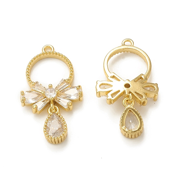PandaHall Clear Glass Pendnants, with Brass Findings, Ring with Bowknot Charms, Real 18K Gold Plated, 24x13x4mm, Hole: 1.2mm Brass+Glass...
PandaHall Clear Glass Pendnants, with Brass Findings, Ring with Bowknot Charms, Real 18K Gold Plated, 24x13x4mm, Hole: 1.2mm Brass+Glass...