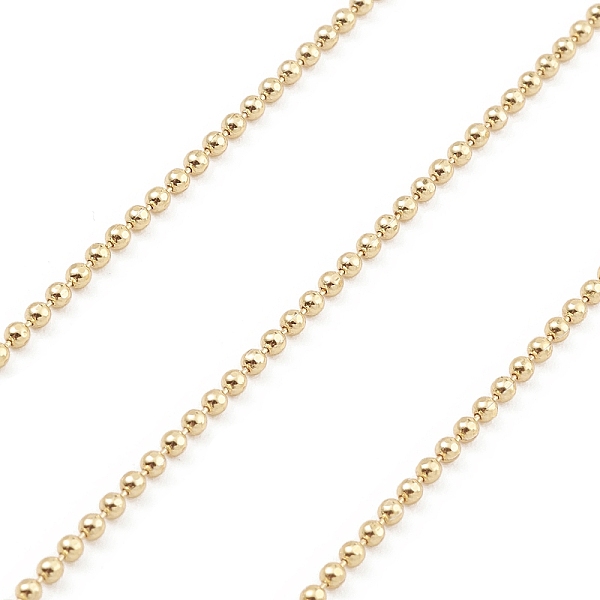 PandaHall Brass Ball Chains, Unwelded, with Spool, Round, Real 18K Gold Plated, 1.5mm Brass
PandaHall Brass Ball Chains, Unwelded, with Spool, Round, Real 18K Gold Plated, 1.5mm Brass