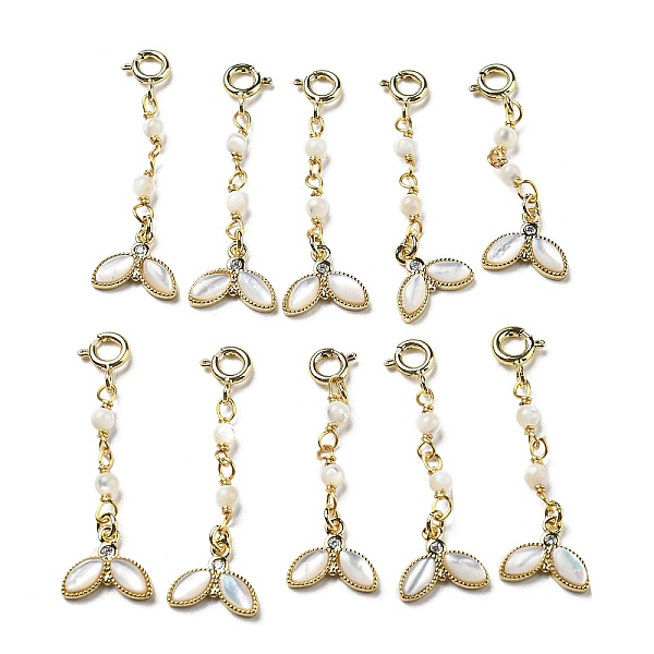 PandaHall Natural White Shell Mother of Pearl Shell Pendant Decorations, Fish Tail Ornament with Brass Spring Ring Clasps, Real 14K Gold...
PandaHall Natural White Shell Mother of Pearl Shell Pendant Decorations, Fish Tail Ornament with Brass Spring Ring Clasps, Real 14K Gold...