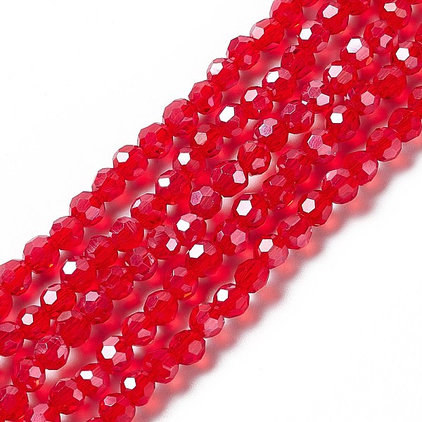 PandaHall Faceted(32 Facets) Electroplate Glass Bead Strands, Pearl Luster Plated, Round, Red, about 4mm in diameter, hole: 0.5mm, about...
PandaHall Faceted(32 Facets) Electroplate Glass Bead Strands, Pearl Luster Plated, Round, Red, about 4mm in diameter, hole: 0.5mm, about...