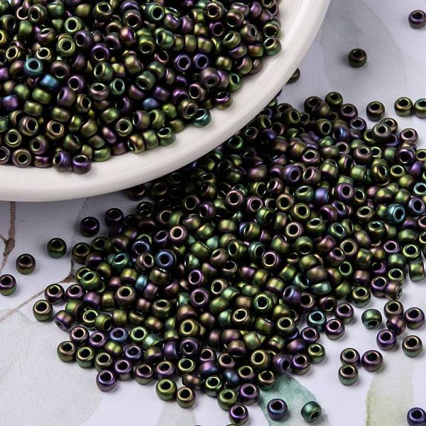 PandaHall MIYUKI Round Rocailles Beads, Japanese Seed Beads, 8/0, (RR2019) Matte Metallic Eggplant Iris, 8/0, 3mm, Hole: 1mm, about..., Purple
PandaHall MIYUKI Round Rocailles Beads, Japanese Seed Beads, 8/0, (RR2019) Matte Metallic Eggplant Iris, 8/0, 3mm, Hole: 1mm, about..., Purple