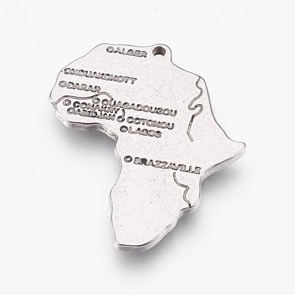 PandaHall 304 Stainless Steel Pendants, Map with Word, Stainless Steel Color, 35x30x2mm, Hole: 1.5mm 304 Stainless Steel Others
PandaHall 304 Stainless Steel Pendants, Map with Word, Stainless Steel Color, 35x30x2mm, Hole: 1.5mm 304 Stainless Steel Others